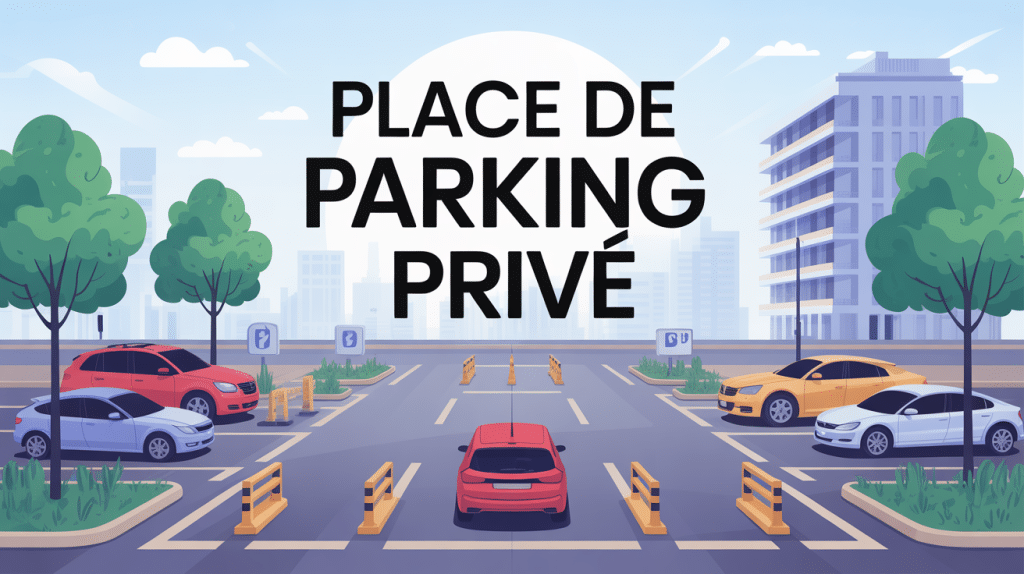 illustration vectorielle réglementation place de parking privé urbaine