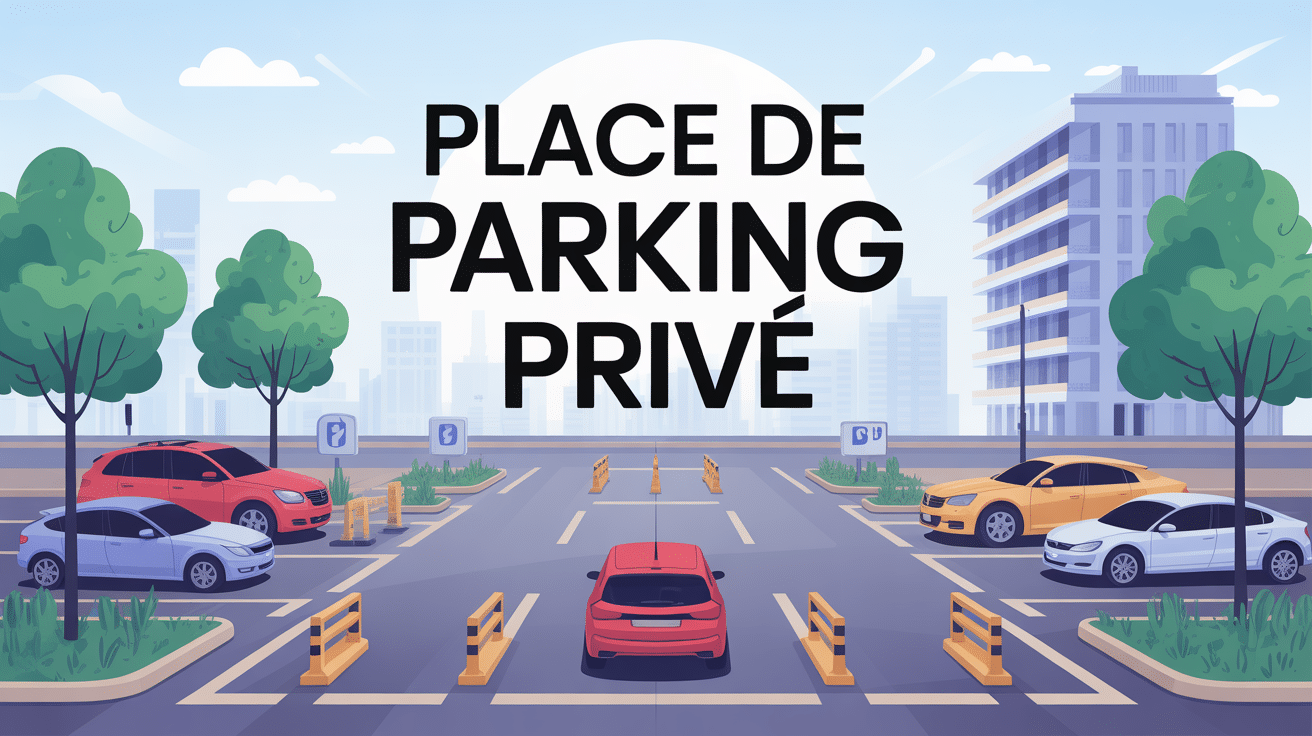 illustration vectorielle réglementation place de parking privé urbaine