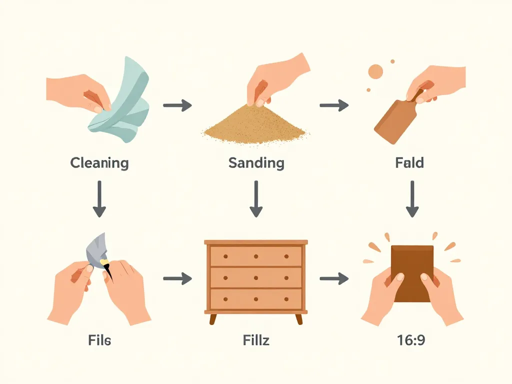 préparation relooker un meuble ancien nettoyage ponçage réparation
