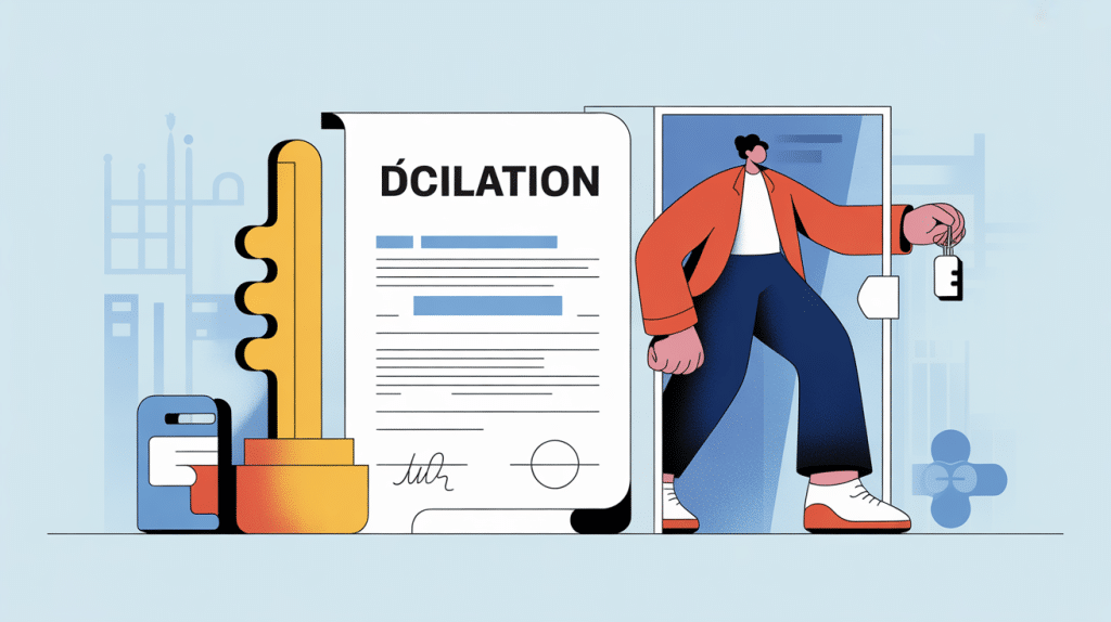 illustration résiliation bail commercial hors période triennale contrat déchiré