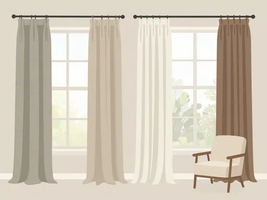 salon moderne avec rideau tendance 2024