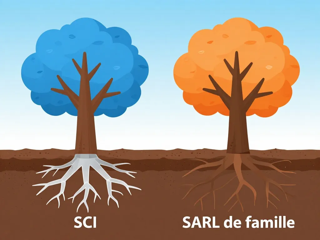 Illustration fiscale sci ou sarl de famille comparaison impôts