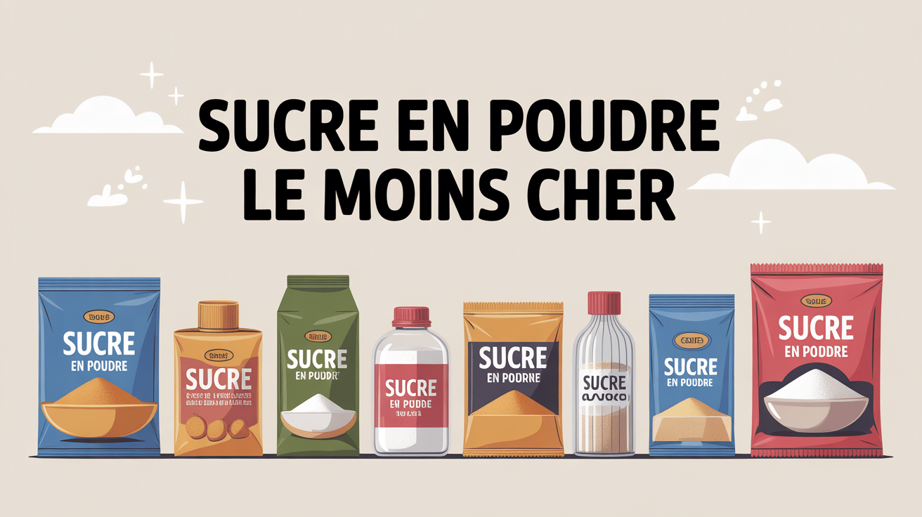 illustration paquets sucre en poudre le moins cher