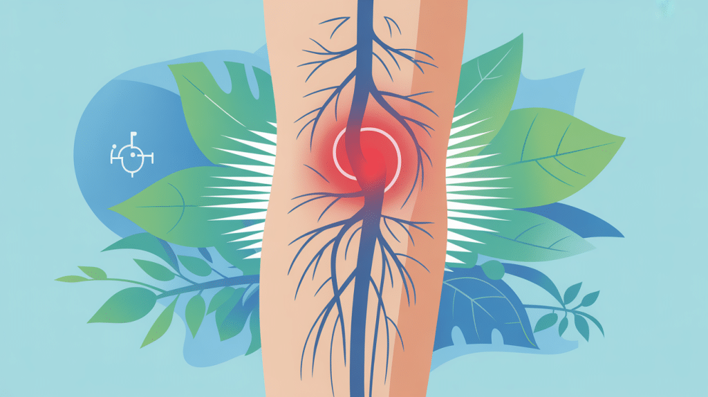 sur al illustration mollet santé veine nerf