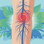 sur al illustration mollet santé veine nerf