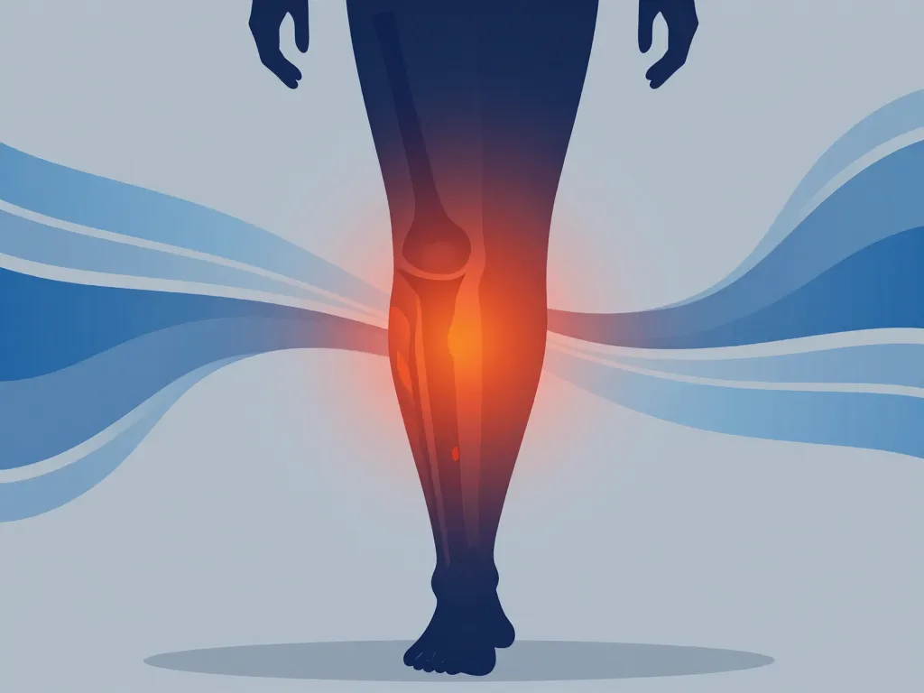 sur al illustration symptômes douleurs mollet