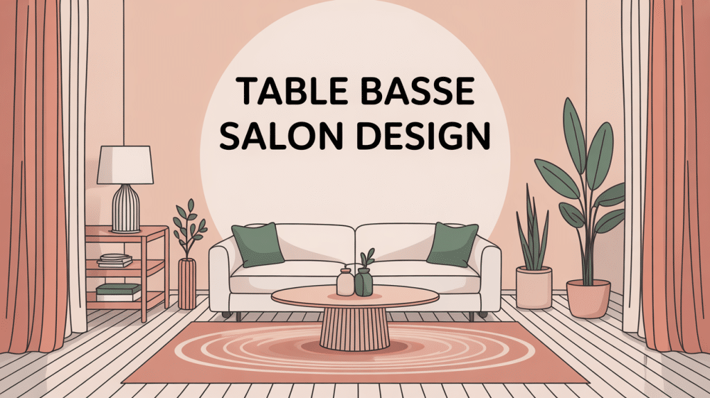 table basse salon design contemporaine illustration