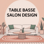 table basse salon design contemporaine illustration