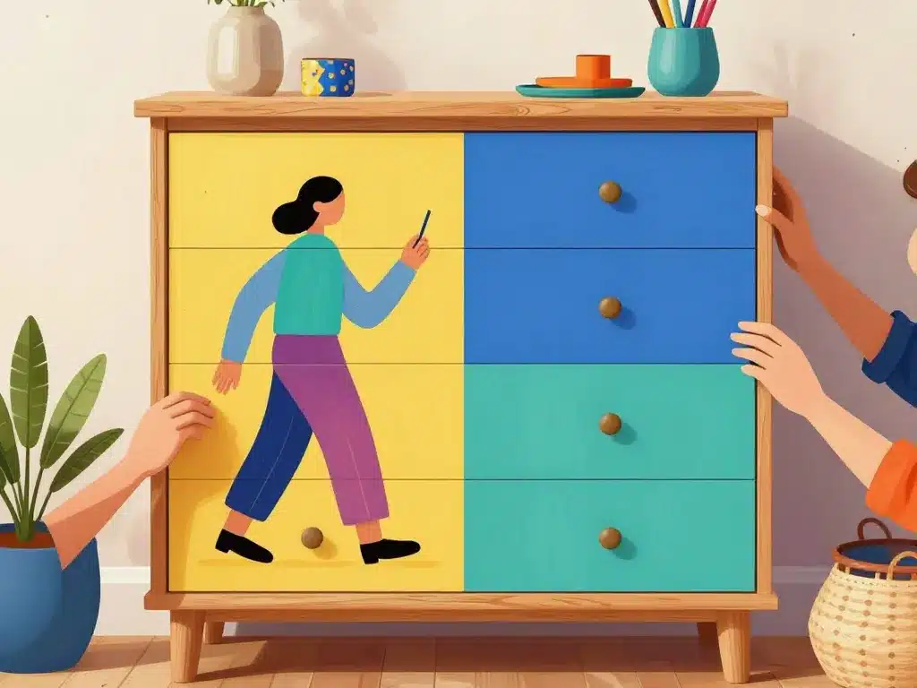 tarva ikea commode customisation peinture