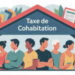 illustration taxe de cohabitation adultes sous un toit