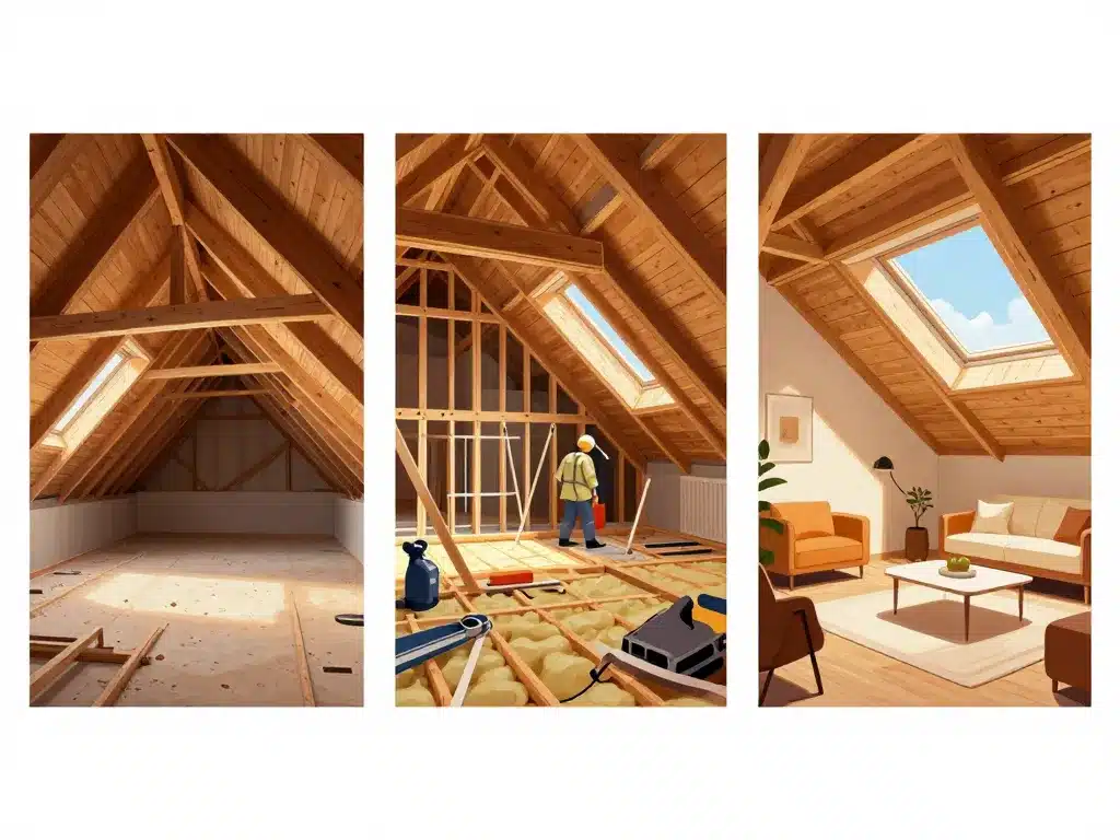Transformation combles aménageables en espace habitable