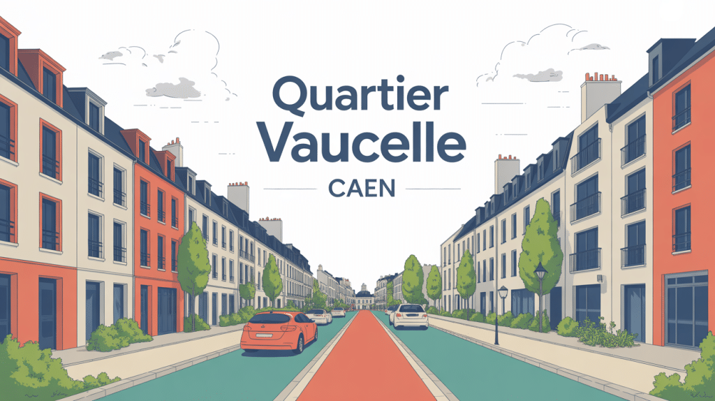 Illustration quartier Vaucelle Caen ambiance urbaine