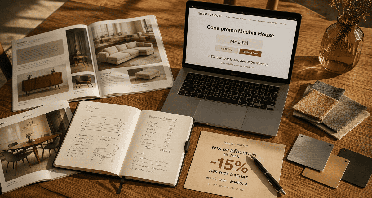 code promo meuble house sur table bois