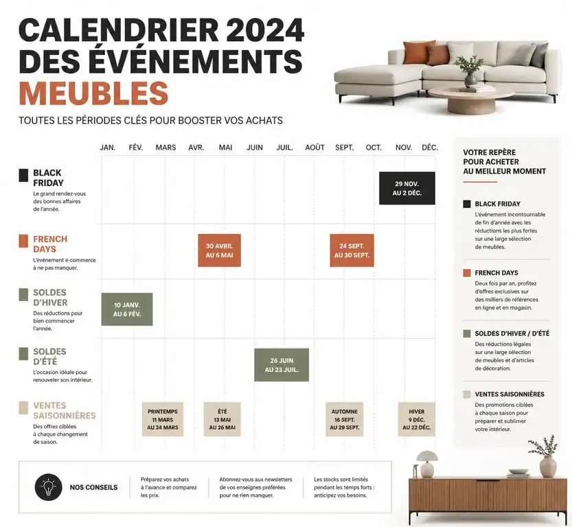 Calendrier des promotions et codes promo Meuble House