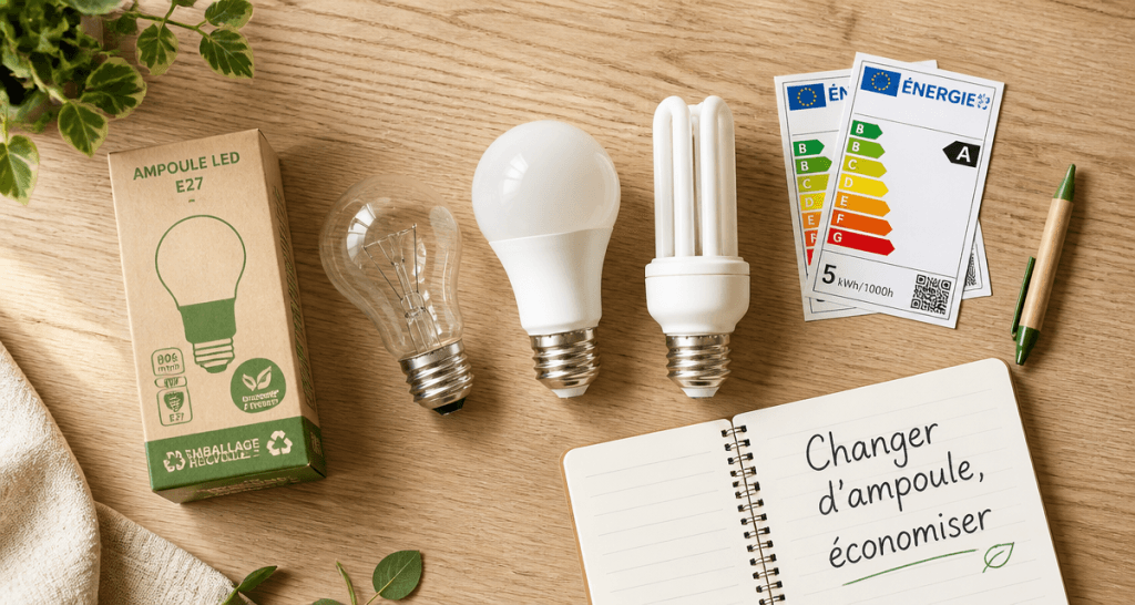 Comparatif ampoule economique LED fluocompacte