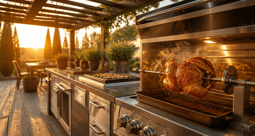barbecue cuisine extérieure inox terrasse