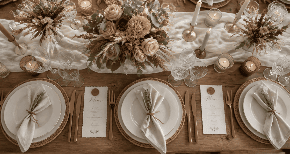 decos de mariage table élégante