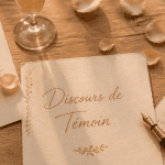 discours témoin mariage cartes manuscrites