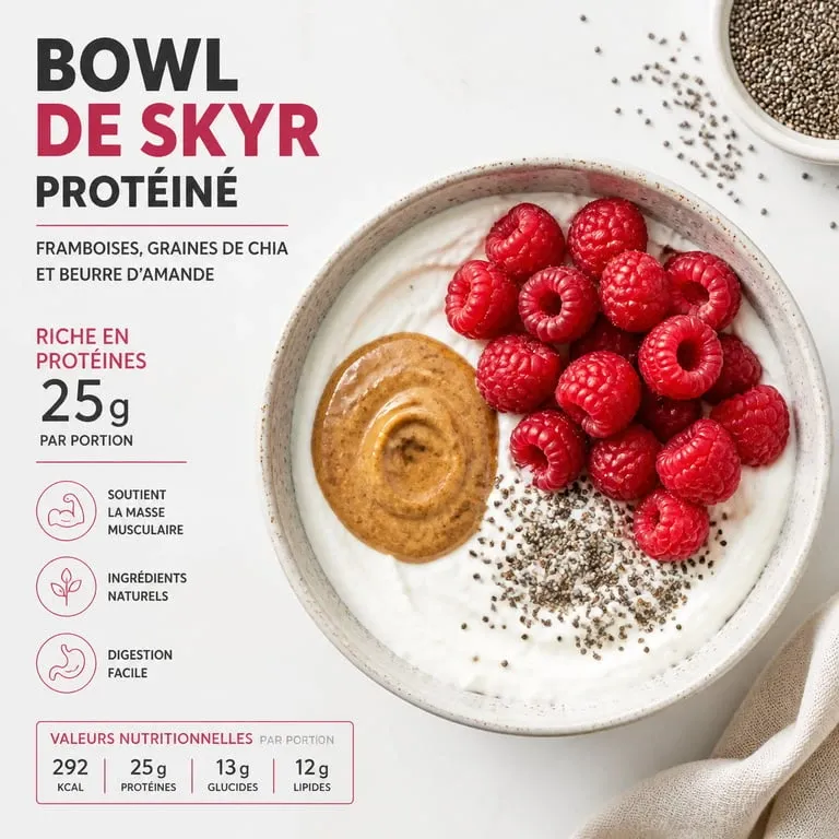 Bowl de Skyr protéiné, une recette riche en protéines pour la musculation