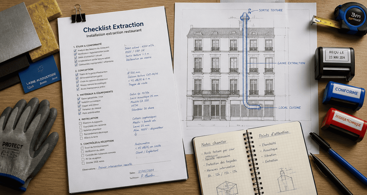 installation extraction restaurant dans copropriété checklist façade
