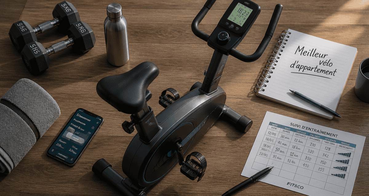 meilleur vélo d appartement moderne avec accessoires et carnet