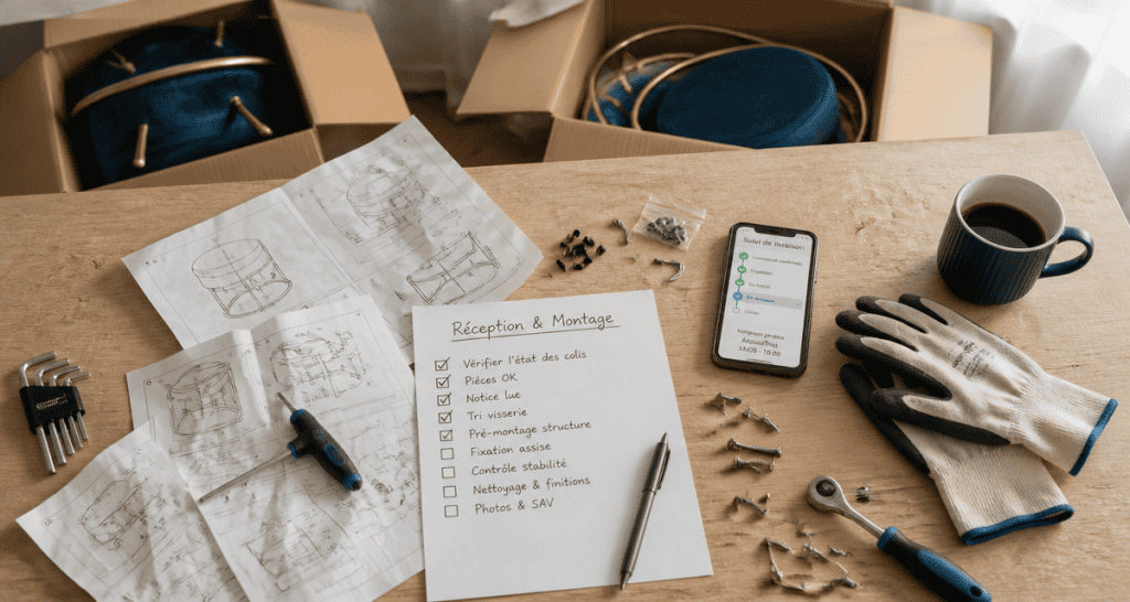 meublesconcept avis livraison montage checklist outils
