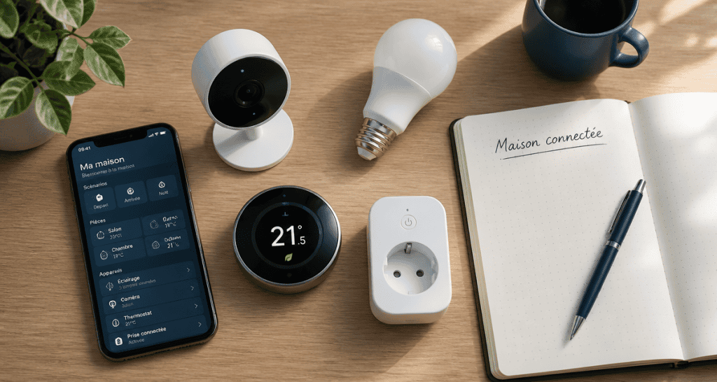 objet connecter sur table domotique
