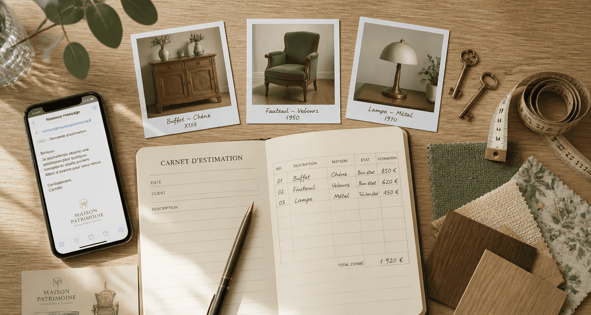Rachat de meubles à domicile, estimation sur table