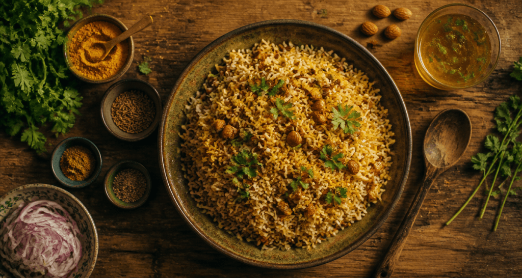 riz en accompagnement recettes pilaf basmati amandes coriandre