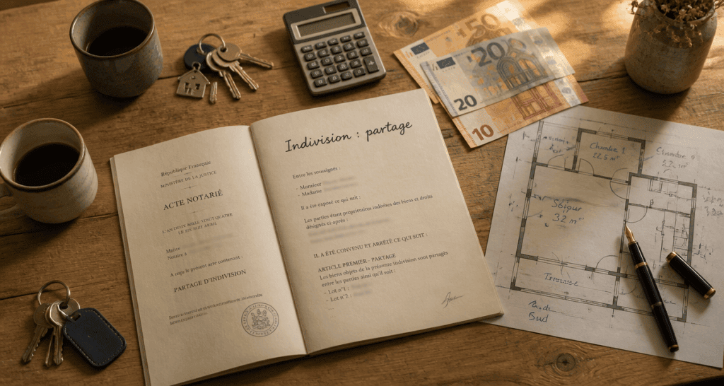 séparation couple non marié maison acte clés plan