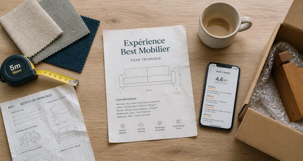 Best Mobilier avis échantillons canapé et colis