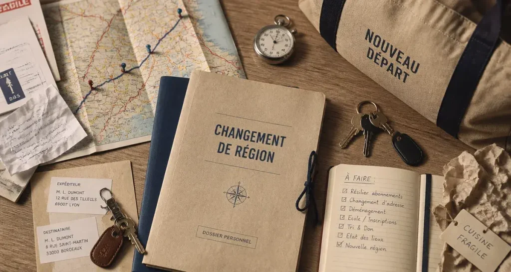 Changer de region : documents, carte et clés pour une installation sans stress