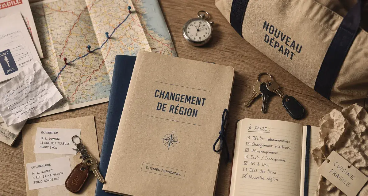 Changer de region : documents, carte et clés pour une installation sans stress