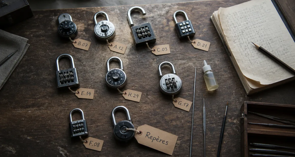code cadenas combinaison outils