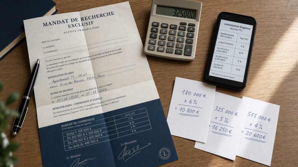 Commission agent immobilier : calculer et répartir les frais