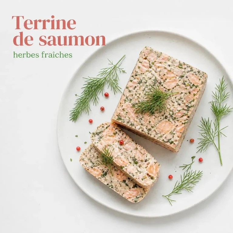 Terrine de saumon aux herbes fraîches, une idée d'entrée froide élégante et savoureuse