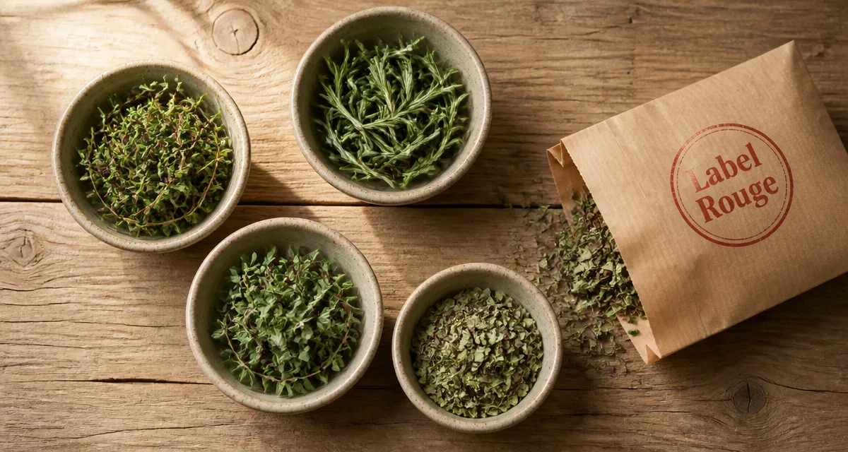 herbes de provence bols et sachet label rouge