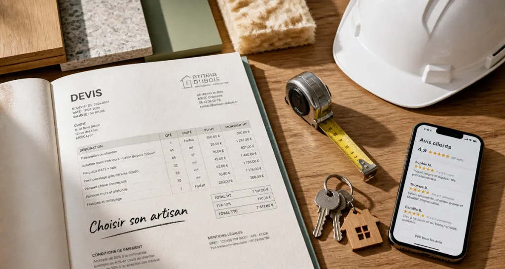 Les artisans du batiment bureau devis outils