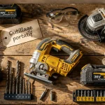 outillage portatif sur établi, outils filaire et batterie