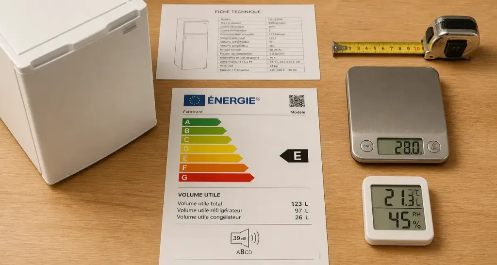 Quel frigo choisir : étiquette énergie A-G, volume utile et thermomètre