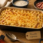 Recette facile pas cher : gratin coquillettes jambon fumant