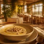 Restaurant l'échappée belle, velouté Dubarry revisité au golden hour