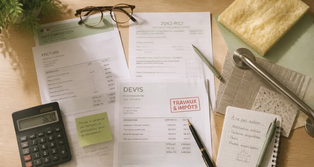 travaux maison impots bureau formulaires