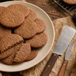 Biscuit sarrasin maison sur pâte sableuse, cassure nette
