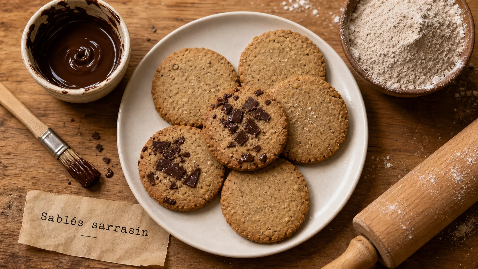 Biscuit sarrasin maison : sablés au sarrasin, pâte sableuse
