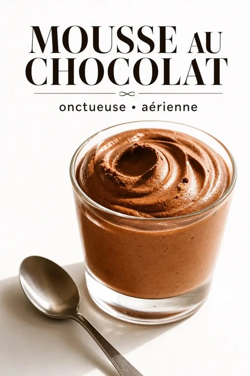 Mousse au chocolat magique réalisée au Thermomix pour un dessert dernière minute