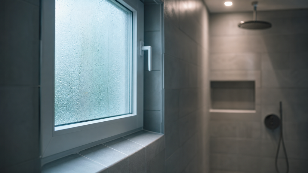 Fenetre dans douche : vitrage et joints étanches contre les infiltrations