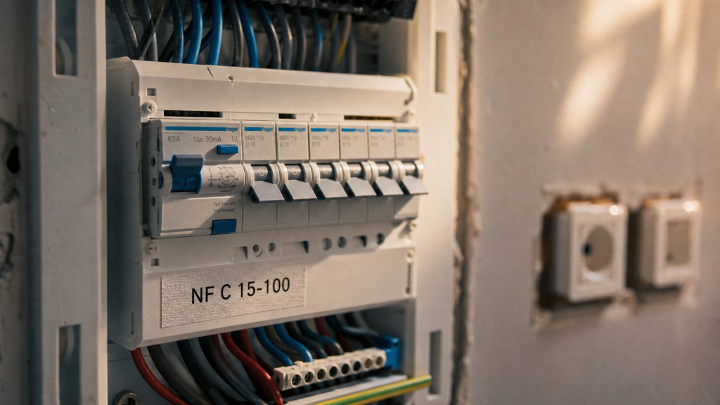 Nombre de prise par disjoncteur : 8 ou 12, tableau électrique