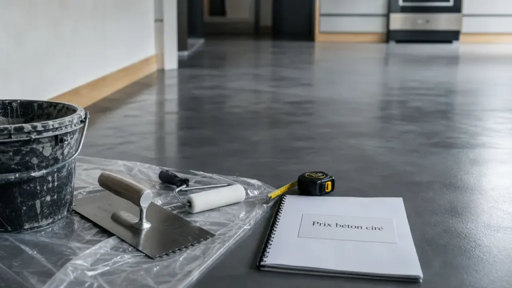 Prix du béton ciré au m2 : les 4 leviers qui font varier votre devis