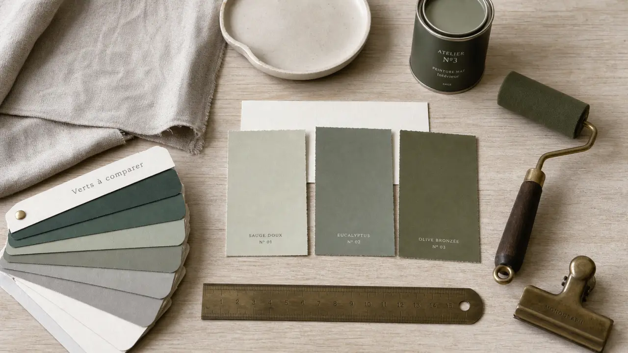 Vert nuances : comparer vert sauge, olive, sapin